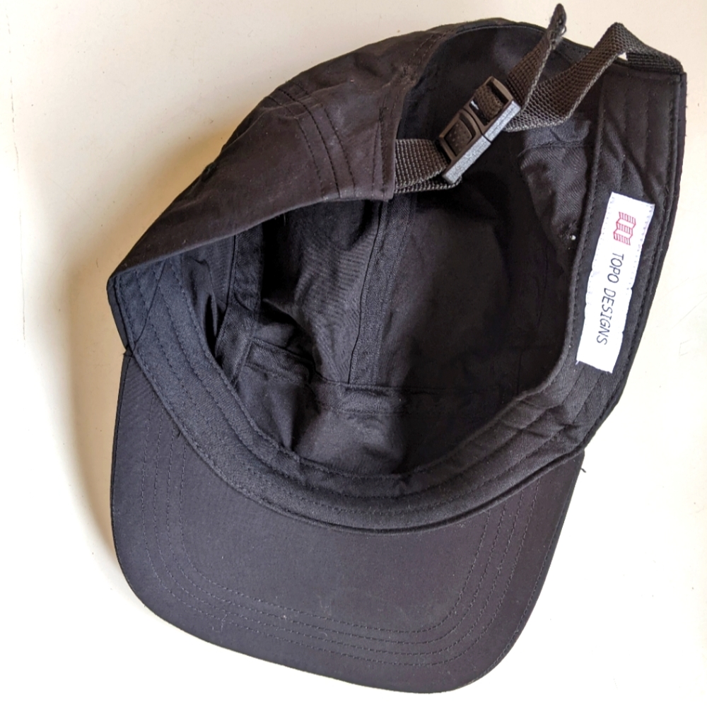 Black TOPO 5 panel hat
